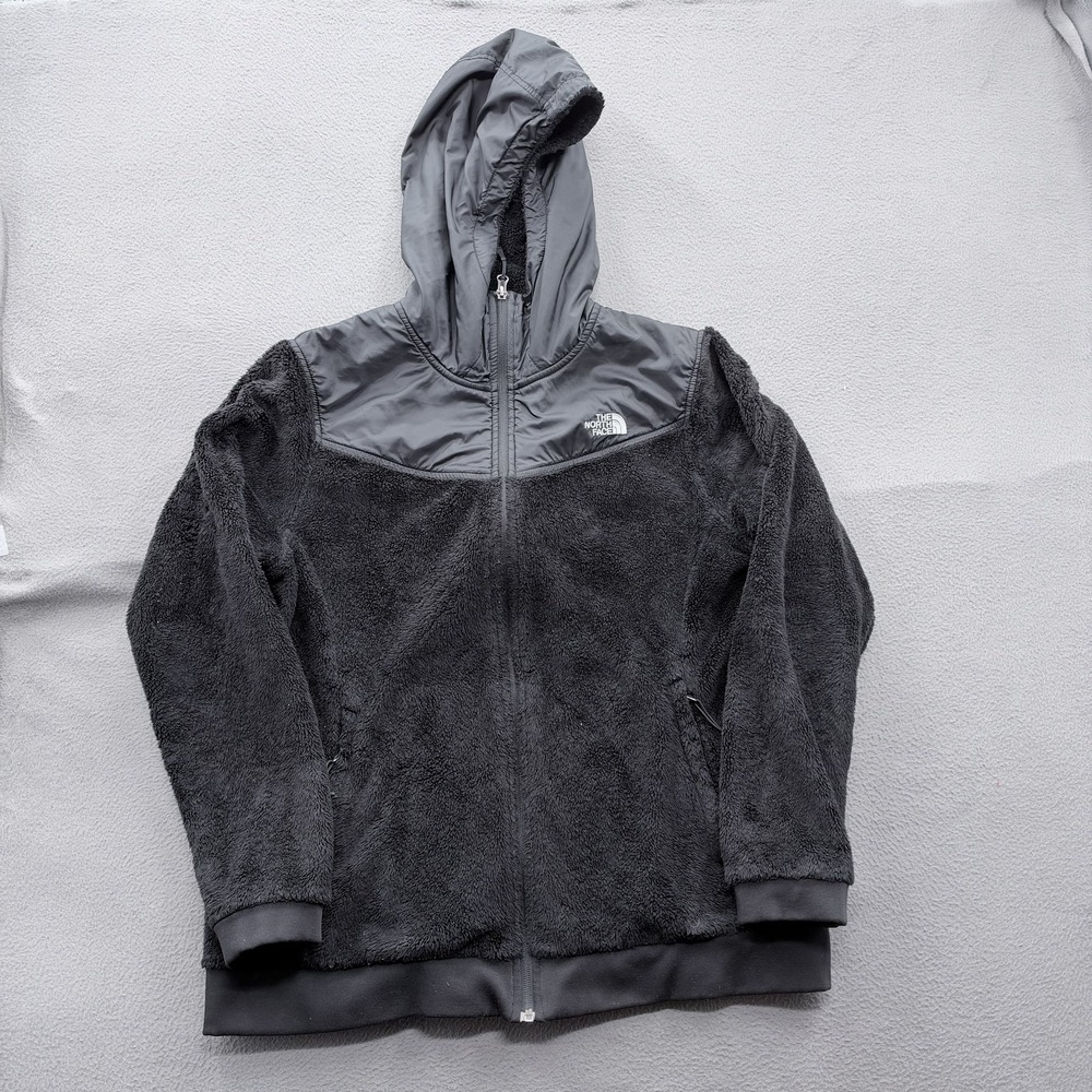 The North Face Jacket Womens XL Black Fleece Hooded Full Zip Hiking Outdoor